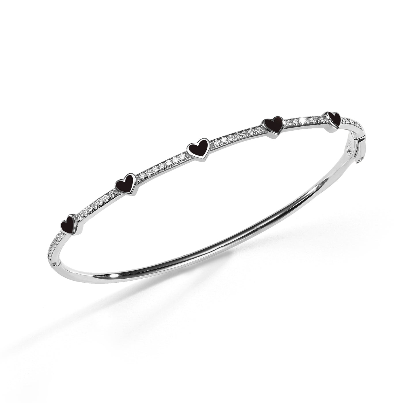 5 Hearts medium bangle bracelet