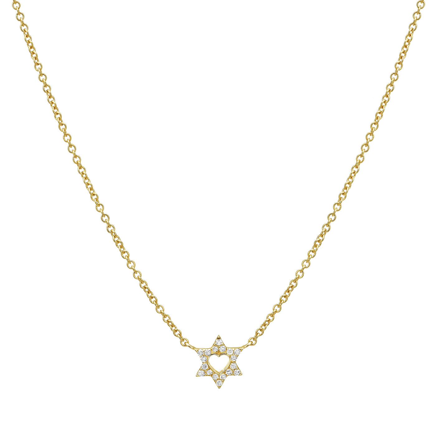 Heart Star of David necklace