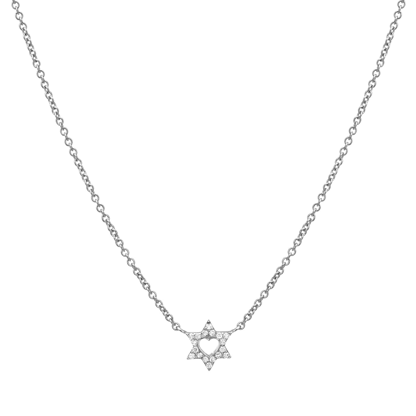 Heart Star of David necklace