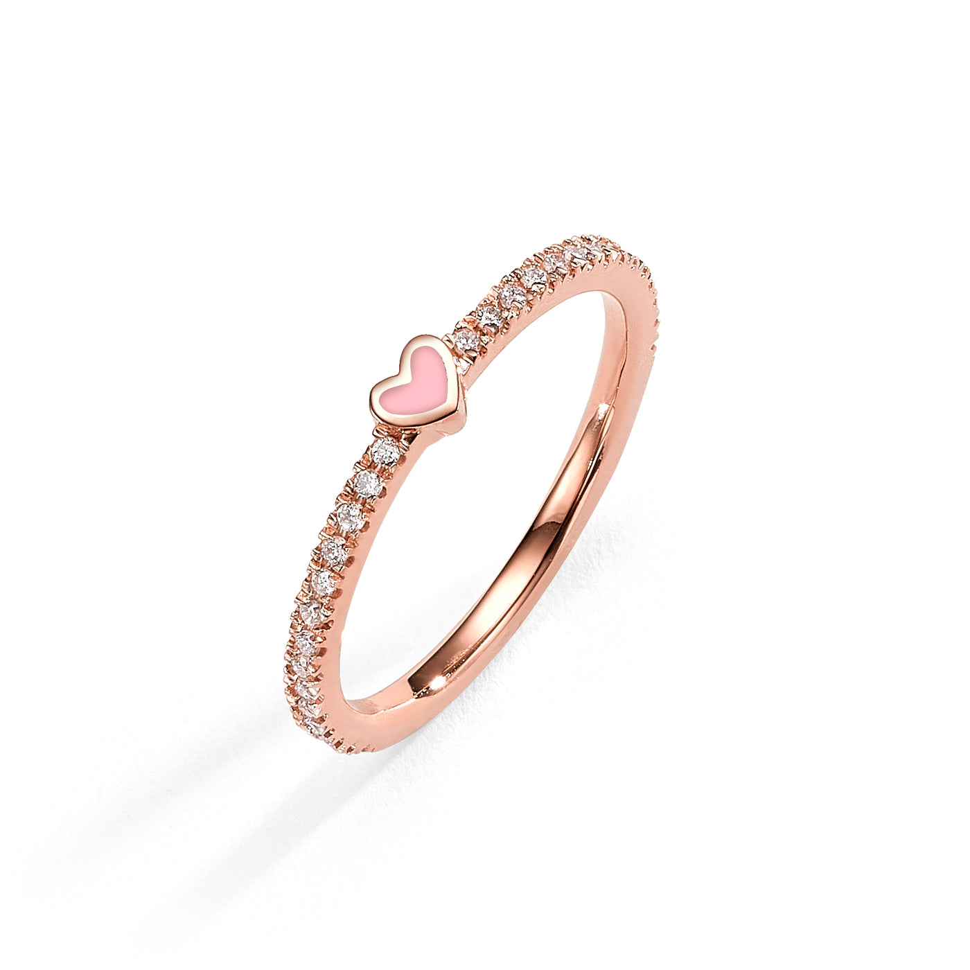 One heart diamonds ring