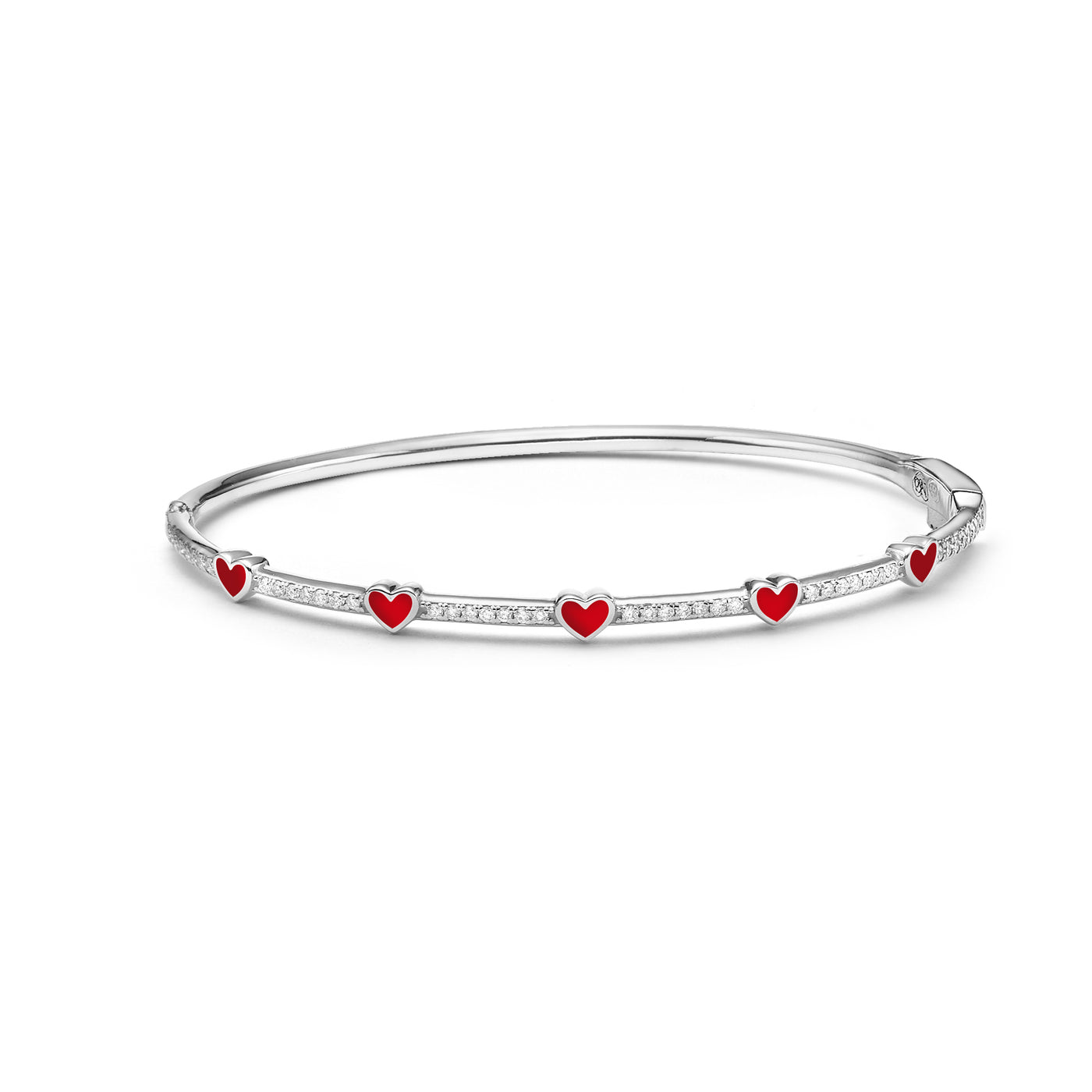 Mini 5 hearts bangle bracelet