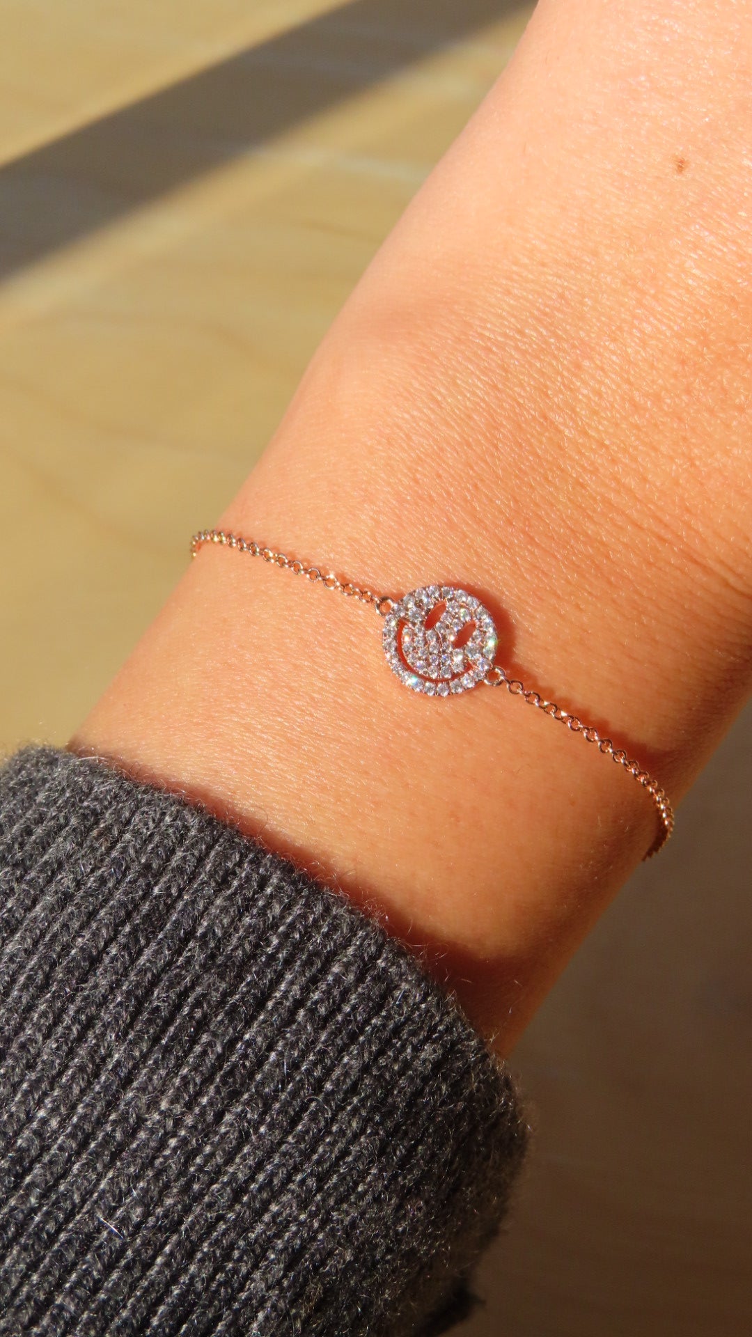 Diamonds Happy Face bracelet