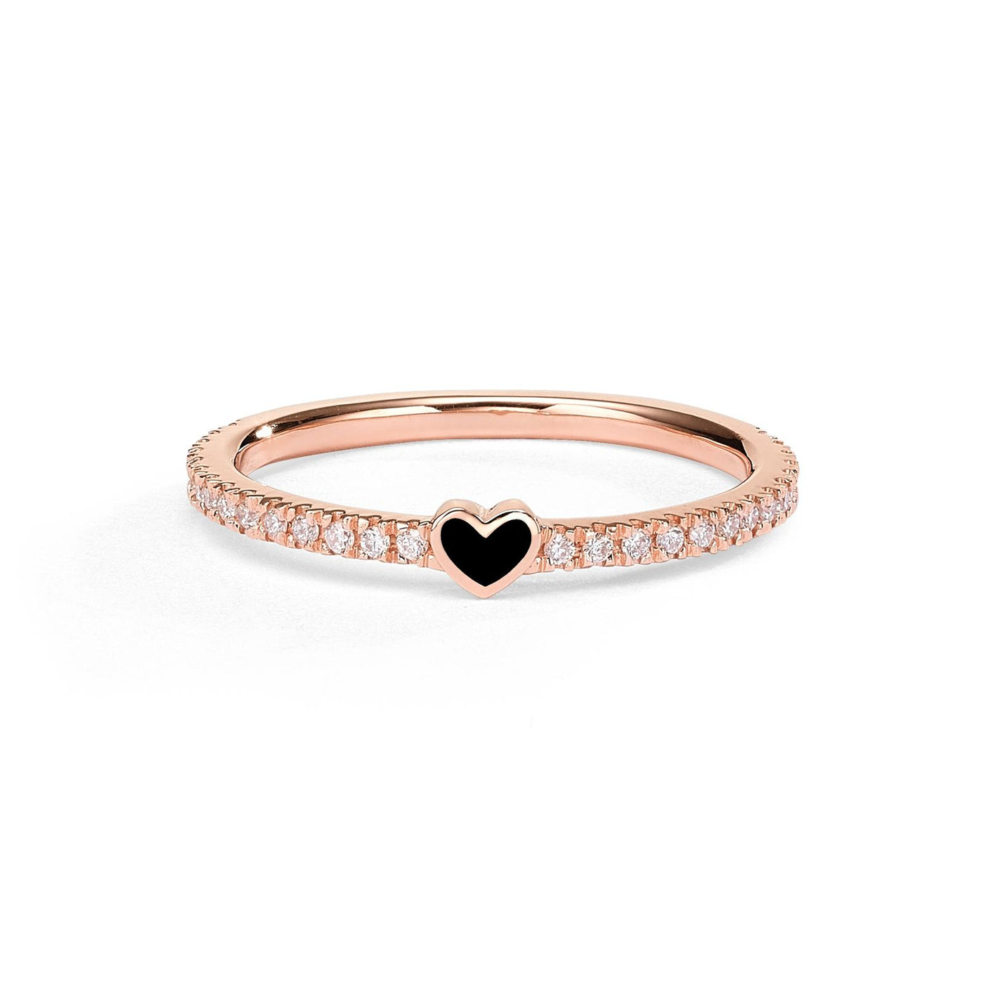 One heart diamonds ring