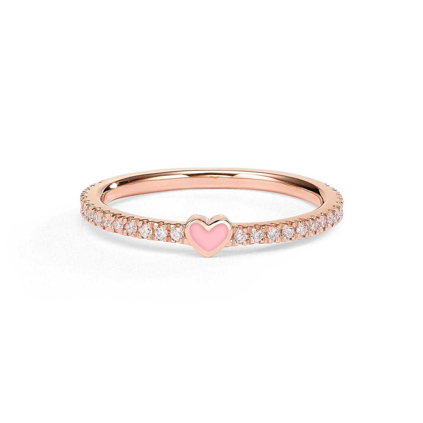 One heart diamonds ring